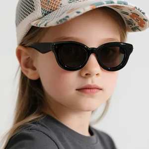 Kids Bubble Round Frame Sunglasses Individual Candy Color UV400 Protection PC AC Material Fashion Boys Girls Toddler Sun Glasses
