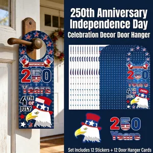USA Jour de l'Indépendance 250ème Anniversaire DIY Décoration de Porte Autocollants Ensemble Aigle Fête Décoration