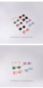 Collection of stylish children's metal cat-ear sunglasses in various vibrant colors