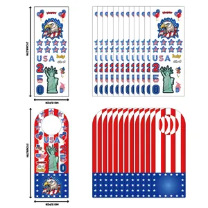 Set d'autocollants et accroche-portes 250e anniversaire USA avec aigle et statue