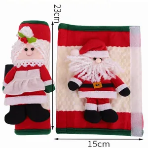 Medición de tamaño detallada de cubiertas de manijas de refrigerador de Navidad 23cm