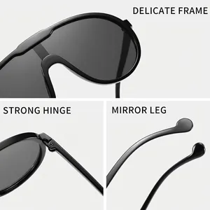 Lunettes de soleil de sport oversize pour enfants avec charnières et branches confortables