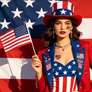 Wasserdichte US-Tattoos zum 250. Jubiläum des Unabhängigkeitstags für Partys