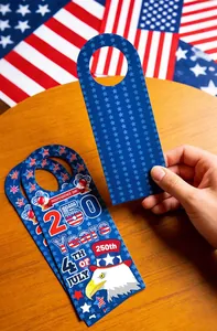 Gros plan détaillé du crochet de porte du 250e anniversair de l'indépendance des USA avec aigle