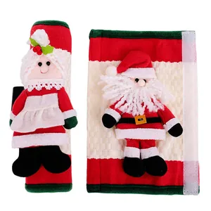 Vista detallada de las fundas navideñas para manijas de refrigerador con temas de Navidad