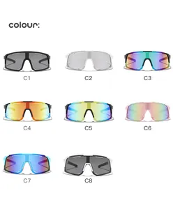 Selection of colorful kids oversized cycling sunglasses for windproof outdoor sports