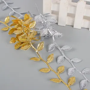 Nastro decorativo a foglie seghettate oro e argento metallizzato per confezioni regalo e fai-da-te