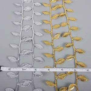 Nastri metallici a forma di foglia oro e argento per decorazioni fai da te e regali