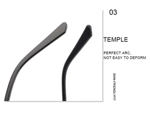 Detail of durable temple arms on stylish oversized square sunglasses for women