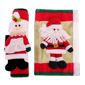 Ensemble de couvre-poignées de réfrigérateur Père Noël pour décoration de cuisine festive