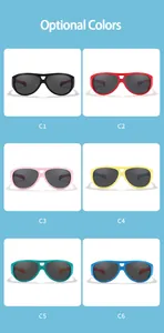 Piloten-Sonnenbrille für Kinder in verschiedenen Farben wie Rot, Blau und Pink