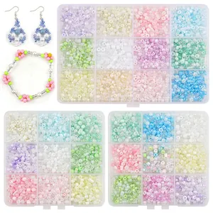 Mischfarben Unregelmäßige Glasperlen Box Set DIY Handgefertigter Schmuck Zubehör Für Armbänder Halsketten Antik Stil Haarnadeln
