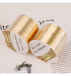 Détail du fil de cuivre plaqué or 18K résistant au ternissement, 0,3mm et 0,4mm