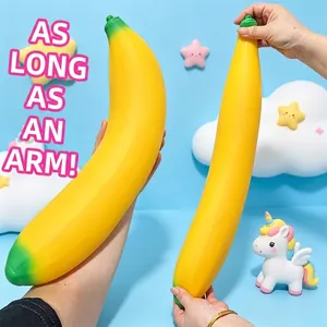 Giant simulation banana squishy slow rebound sensory toy for stress relief and fun