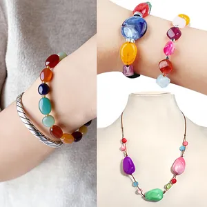 Perline acriliche colorate irregolari per gioielli e accessori fai da te fatti a mano