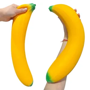 Large giant simulation banana squishy slow rebound stress relief sensory soft toy