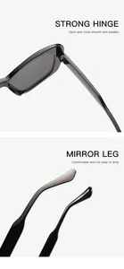 Primer plano detallado de la bisagra fuerte y las patillas cómodas de las gafas de sol.
