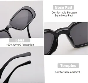 Vue détaillée des lunettes de soleil rétro montrant les verres UV400 et les branches.
