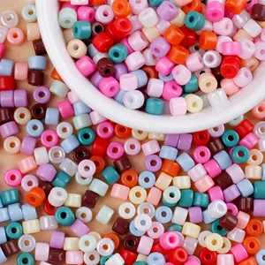 Perline colorate in vetro a barilotto 5x3mm di alta qualità per gioielli fai da te