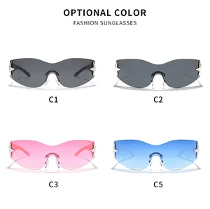 Gafas de sol futuristas Y2K con bisagras de estrella en cuatro colores opcionales