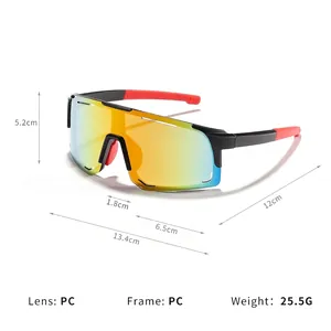 Kids oversized cycling sunglasses with mirrored lenses for outdoor sports protection