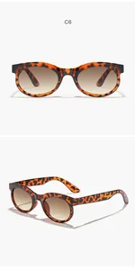 Una vista detallada de estas gafas de sol de carey con elegantes lentes degradadas en marrón