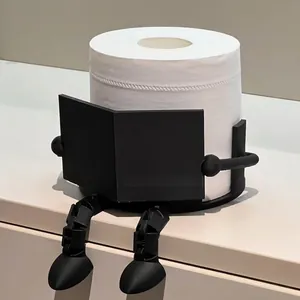 Portarotolo di carta igienica unico in 3D con un design creativo di una persona che legge