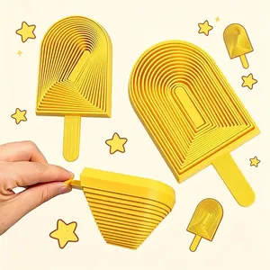 Λεπτομερής προβολή του 3D εκτυπωμένου κίτρινου τηλεσκοπικού παιχνιδιού κατά του στρες