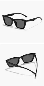 Dettagli di eleganti occhiali da sole vintage cat-eye con protezione UV per donna.