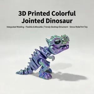 Λεπτομερές ιριδίζον 3D εκτυπωμένο αρθρωτό παιχνίδι δεινόσαυρου T-Rex με ευέλικτες αρθρώσεις