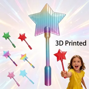 Porta carte di credito a forma di bacchetta magica a stella stampato in 3D in vari colori