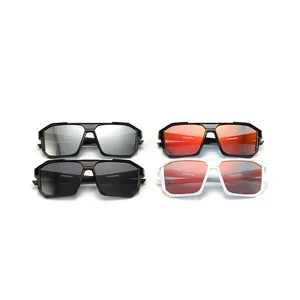 Gafas de sol deportivas rectangulares de espejo para ciclismo y protección solar