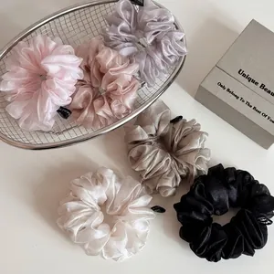Chouchous en Organza Style Coréen Bulles en Tulle Attache Cheveux Femme Élégante Gaze Élastique Bandeau Cheveux Accessoires Mode