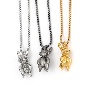 Sofisticados collares con colgante de dragón globo en oro, plata y gris plomizo mate