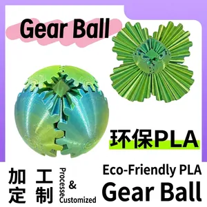 3D Geprinte Tandwielbal Oneindige Rotatie Fidget Speelgoed PLA Regenboog Gradiënt Mechanisch Stressverlichting Educatief Bureau Speelgoed