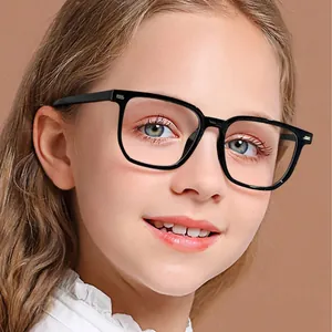 Kinder Mode Vierkant Anti Blauw Licht Brilmontuur Lichtgewicht PC Optische Bril Voor Kinderen Computer Leesbril