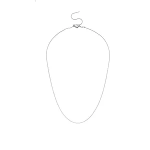 Detail of adjustable stainless steel snake chain with sliding bead and needle end
