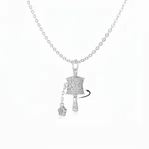 S925 Sterling Silver Tibetan Mani Wheel Necklace For Women Zirconia Inlaid Rotatable Buddhist Prayer Wheel Luck Jewelry Gold Silver