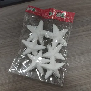 Pack de estrellas de Navidad de espuma blanca con lentejuelas brillantes de colores