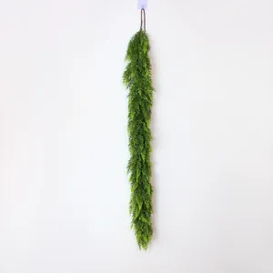 Realistic artificial cedar pine needle vine garland for Christmas wall hanging decoration