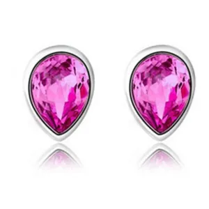Boucles d'Oreilles Clous en Strass Goutte d'Eau Style Coréen Bijoux en Cristal pour Femmes Cadeau de Mode