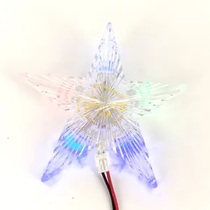 Vue détaillée du câblage et du connecteur pour la décoration d'étoile de Noël à LED