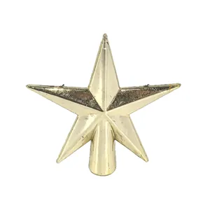 Mini estrella dorada de 4,5 cm para la copa del árbol de Navidad