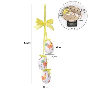 Dimensions détaillées et poids de la guirlande décorative d'œufs de Pâques