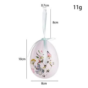 Especificaciones de tamaño detalladas para el huevo de Pascua floral, de 8x10cm.