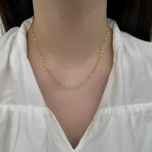 Elegante collar de plata de ley S925 chapado en oro con cadena de flores cruzadas