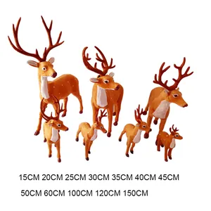 Figurines réalistes de rennes de Noël en simulation avec des tailles allant de 15cm à 150cm