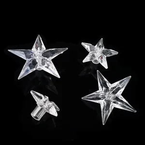 Stelle in acrilico trasparente per decorazioni LED e alberi di Natale festivi