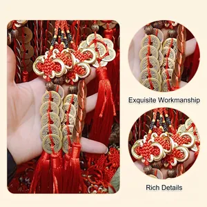 Traditional Chinese knot tassel with imitation copper coins for New Year decoration