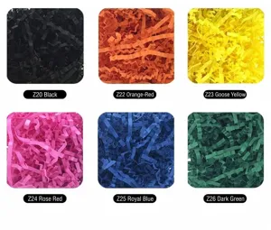 Premium colorful Raffia shredded paper filler options for gift box packaging decoration